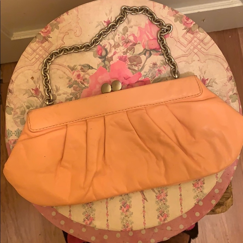 Leather peach bag. Worn only once.